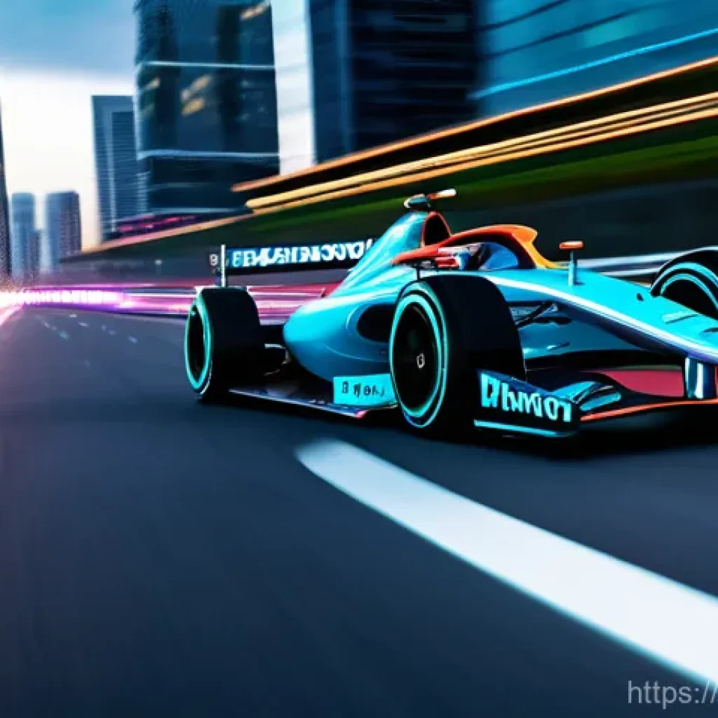 포뮬러 E와 F1 비교 - A dynamic, split-screen composition contrasting the worlds of Formula 1 and Formula E racing. On one...
