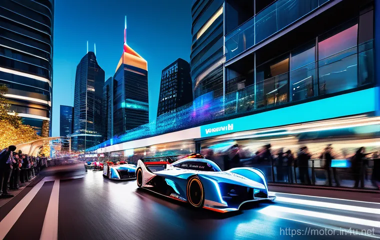 포뮬러 E와 F1 비교 - A cutting-edge Formula 1 race car, featuring advanced aerodynamics, is captured mid-race on a pristi... 포뮬러 E와 F1 비교 - A cutting-edge Formula 1 race car, featuring advanced aerodynamics, is captured mid-race on a pristi...