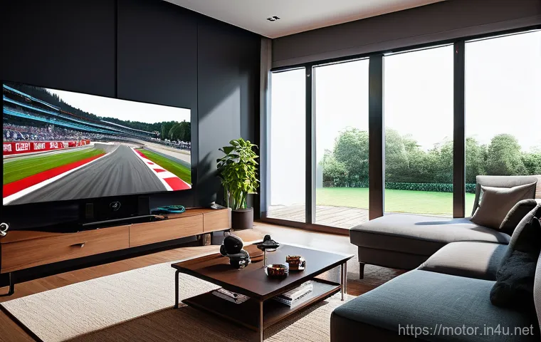 F1 중계 기술 발전 - **Prompt 1: High-Speed F1 Car with Integrated Cinematic Cameras** "A Formula 1 race car, aerodyn...