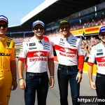 Home 22 F1 팬클럽 활동 - **Prompt 1: Dynamic F1 Fan Celebration** "A diverse group of energetic F1 fans, dressed in vibra...