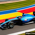 Home 21 포뮬러 2와 포뮬러 3의 차이점 - A dynamic side-by-side comparison of a Formula 3 car and a Formula 2 car on a racetrack, showcasing ...